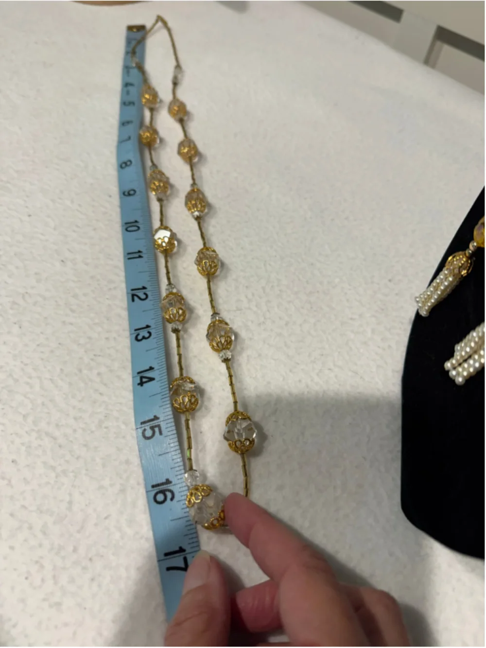 Women's Unbranded 3 piece necklaces Gold-tone Clear Crystal faux pearls
